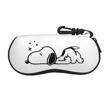 New Snoopy Peanuts Khaki Friends Glasses Case Soft Protector Sunglasses Storage