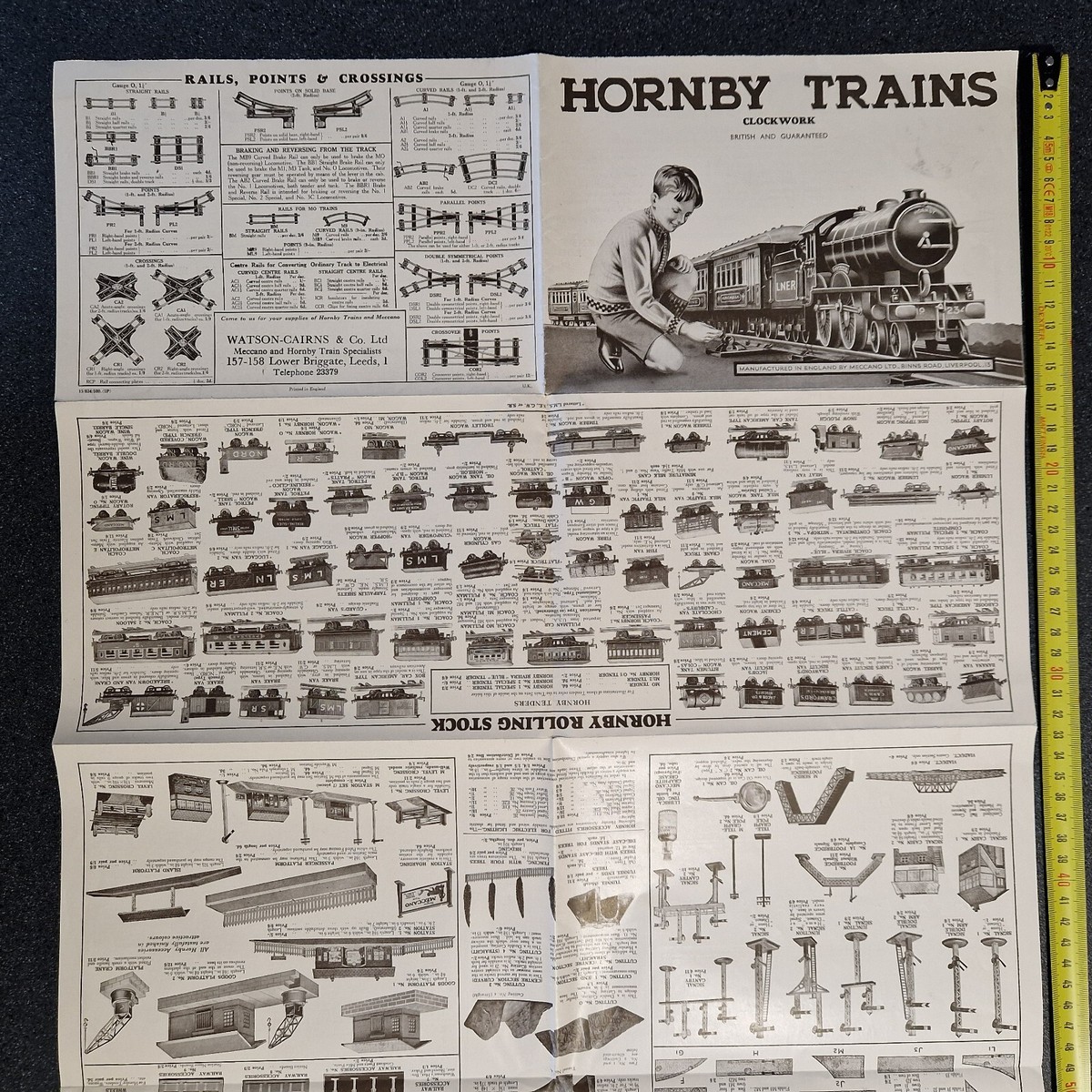 AFFICHE originale TRAIN HORNBY GB 38 cm x 12,5 cm jep cr