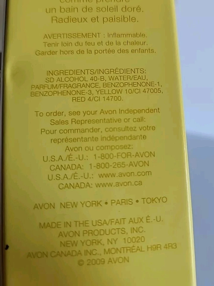 Avon Simple Elements WARM SUNSHINE Perfume Splash 5fl.oz New NOS - Imagem 2 de 3