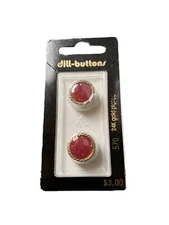 Vintage Dill Buttons 2k Gold Plated 570 Size 5/8” (15mm)