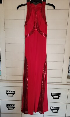 Nightway Red Evening Gown Dress With Sequins Size 4 Back Cut Out EUC | eBay Nightway Red Evening Gown Dress With Sequins Size 4 Back Cut Out EUC | eBay