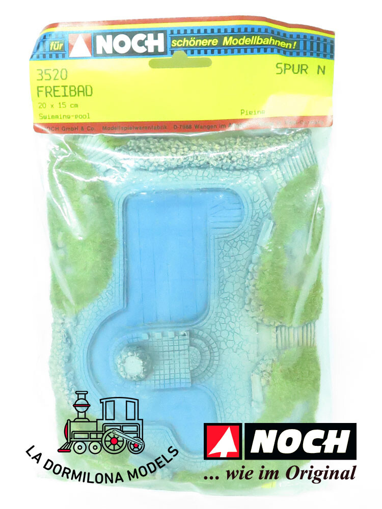 NOCH 3520 - Escala N Freibad / Piscina al aire libre 20 x 15 cm - NUEVO (c258)