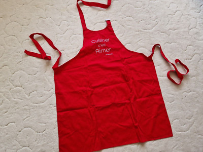 Kochschürze Schürze - Cuisiner cést Aimer Monaco - rot - unisex - neu