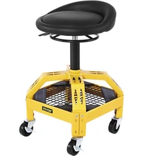 VEVOR Rolling Garage Stool 300LBS Adjustable Mechanic Work Shop Seat w/Casters