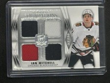 Ian Mitchell 2020-21 UD The Cup Foundations Quad Jersey Blackhawks #F-IM /99