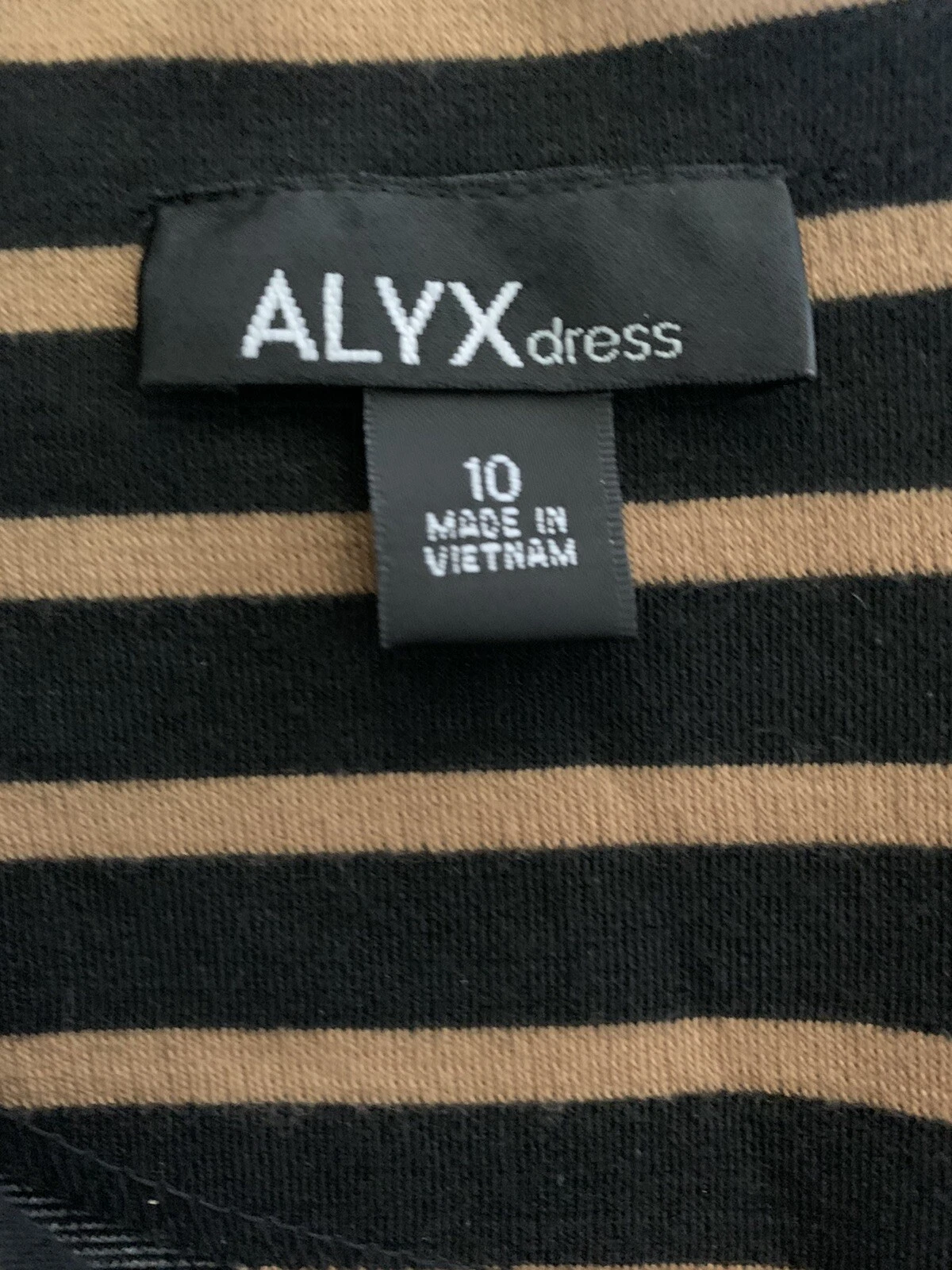 Abito donna Alyx taglia 10 nero marrone manica corta