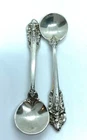 Pair Sterling Wallace Grande Baroque Salt Spoons 2 1/2"