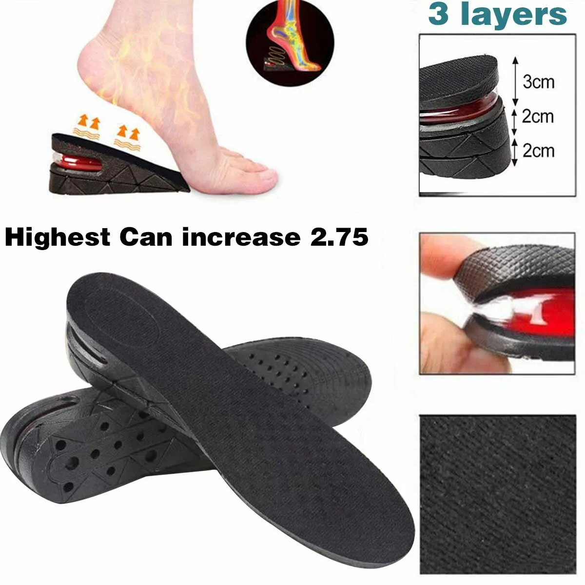 Inner heightening shop insole
