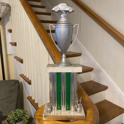 1971 VINTAGE  Sportsmanship RACING TROPHY Marble &  Plastic 4 lbs Showroom 