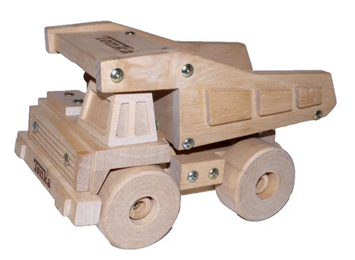 Vintage wooden TONKA dump truck approx 8" long