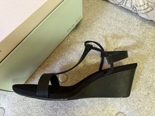 Blue Sol Women’s Black Wedge Millie Sandals