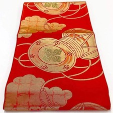 6262 Japanese Vintage Fukuro Obi Belt Kimono Fabric Silk Traditional