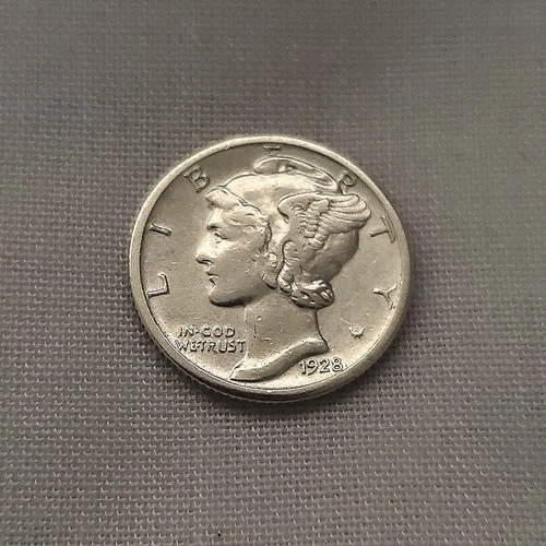 Sharp Tough-Date VF/XF 1928-D MERCURY DIME-NICE COIN w/EXCELLENT EYE-APPEAL