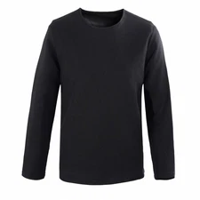 Cut Resistant Knit T-Shirt Long Sleeve Low Crew Neck Protective Clothing