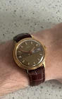 1970s Timex Mercury Day/Date, Brown Barcode Dial. Automaic Watch.