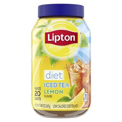 Lipton Diet Lemon Iced Tea Mix   Makes 20 Quarts   Zero Sugar, Caffeinated