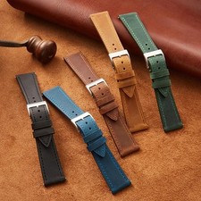 Crazy Horse Leather Watchband 18mm 20mm 22mm Genuine Leather Watch Strap Quick