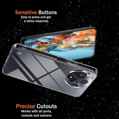 Pixfab Custodia In Silicone Trasparente + Protezione Schermo In Vetro Temperato Per TCL 605 / 60 SE