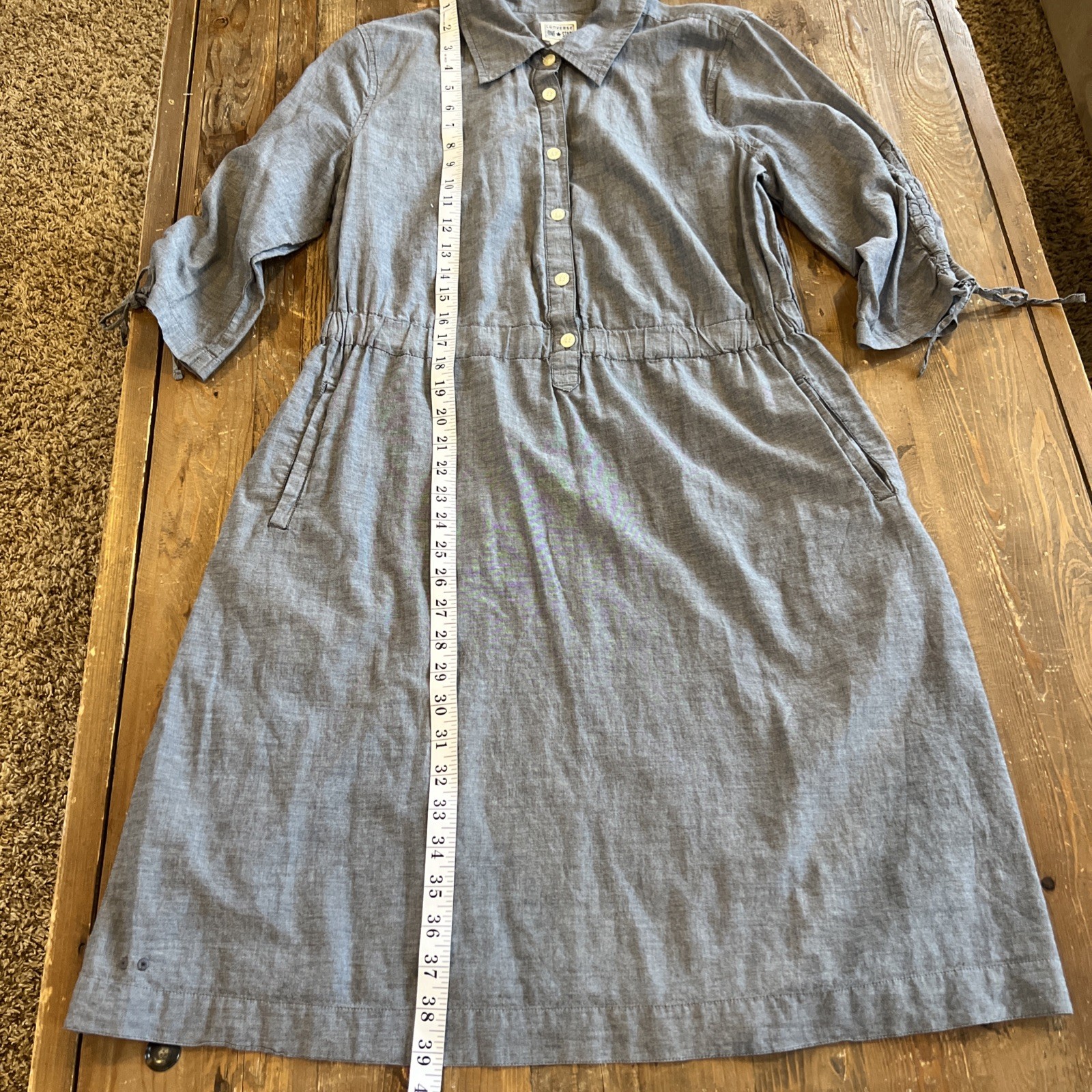 Converse One Star Button Down Denim Chambray Ruch… - image 6