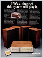 Panasonic 4-Channel Stereo Sound System Vintage 1973 Advertisement