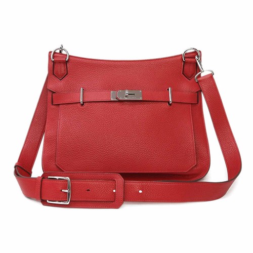 Hermes Jypsiere 34 Shoulder Bag Taurillon Clemence Leather Rouge Casaque Red 99