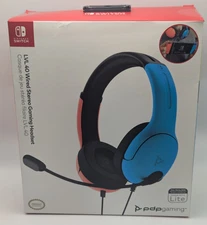 PDP LVL40 Blue/Red Over the Ear Wired Gaming Headset for Nintendo Switch