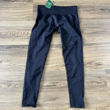 Halara Seamless Sculpt Leggings Black Butt Lift Full Length Mid Rise Large NEW