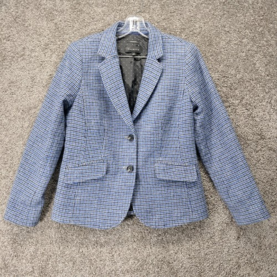 #ad Talbots Aberdeen Women#x27;s Blazer Wool Blue 4 $32.89