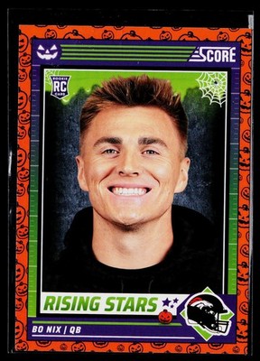 2024 Score-A-Treat #4 Bo Nix Rising Stars Orange Pumpkin