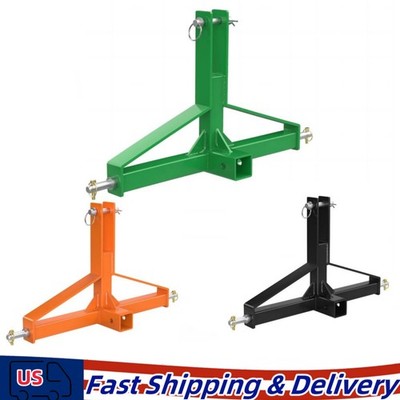 3 Point Hitch 2'' Trailer Receiver Hitch Tow Drawbar Category 1 Tractor Adapter
