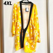 Demon Slayer Style Japanese Pattern Haori Jacket Men 4L Anime Used