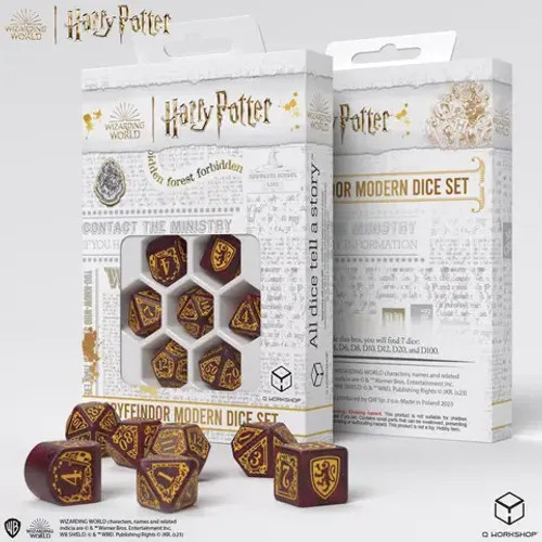 Harry Potter. Gryffindor Modern Dice Set - Red | Q-Workshop | - Bild 2