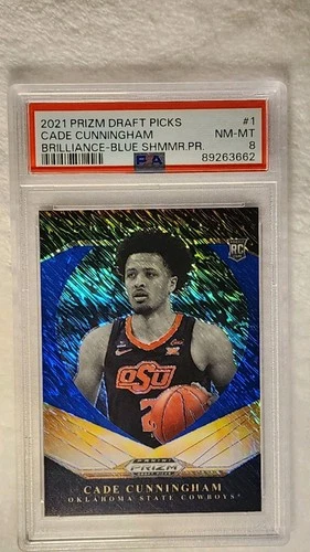 Cade Cunningham 2021 Prizm Draft Picks Brilliance Blue Shimmer 02/13 Jersey #! $