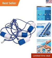 16 ft Weather-Resistant Pool Safety Rope with Floats - Adjustable Lane Divider