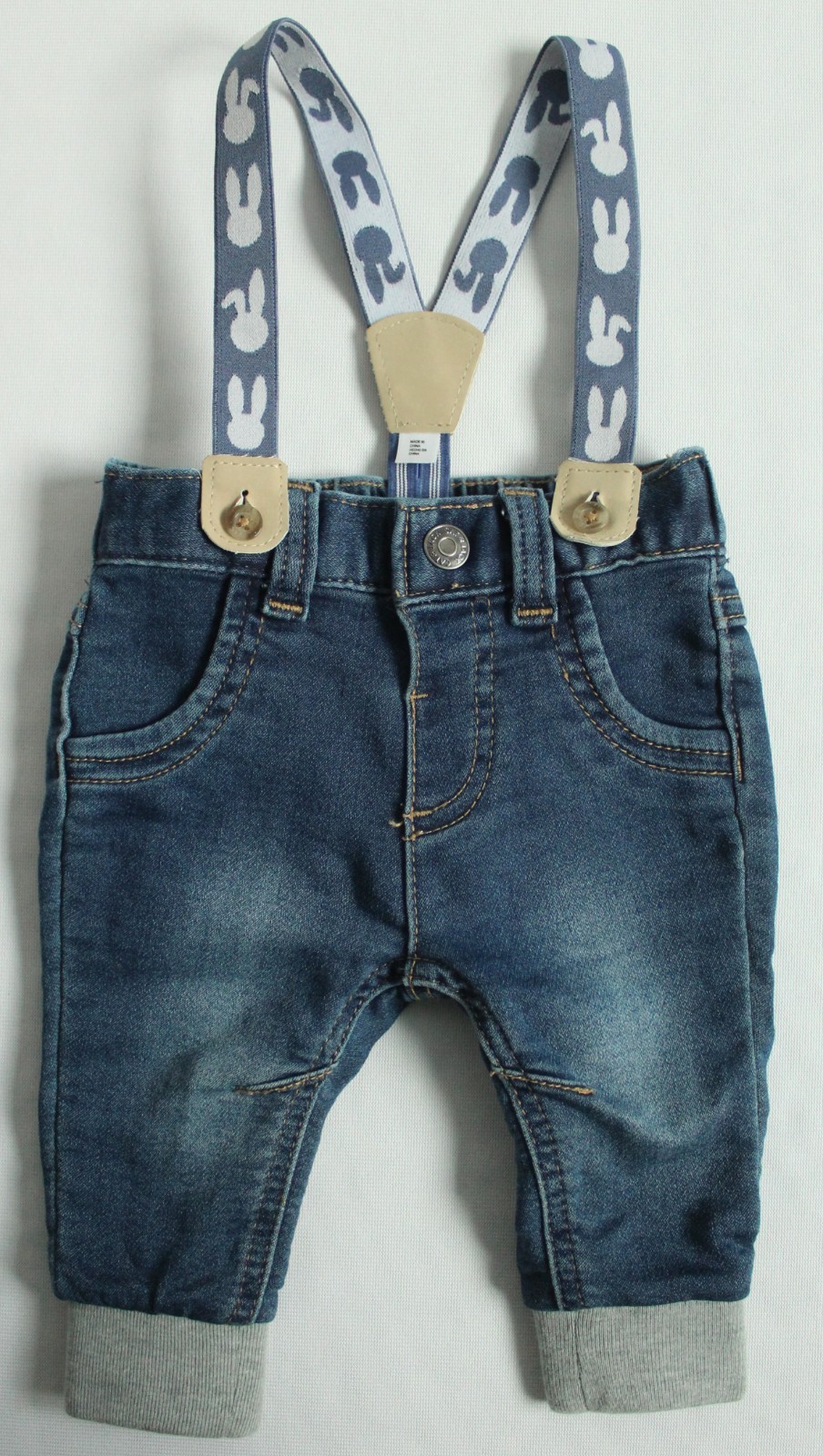 W/ Bunny Suspenders Easter Spring