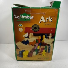 T C Timber Wooden Noah  s Ark Playset Rare Discontinued As Is