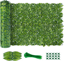 Siepe Artificiale per Balconi, 1X3M Siepe Finta Foglie Edera, Siepe Artificiale 