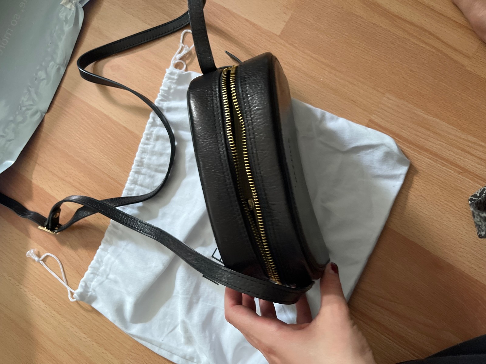 NEUVILLE Borsa a Tracolla Donna Nera Pelle Casual Piccola foto 4