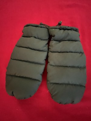 Dark Green Insulated Grip Winter Sports Mittens Polyester Ski Snowboard