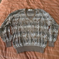 St. Croix Knits Men's Large Vintage Sweater Brown Multicolored Made In USA