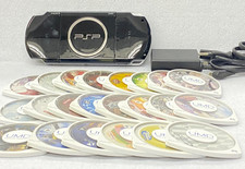 TESTED SONY PSP 3000 BLACK Console + Charger + battery + 3 game Region free 4GB