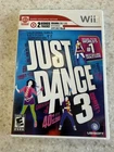 JUST DANCE 3 TARGET EXCLUSIVE WII NINTENDO WII GAME DISC, manual AND CASE