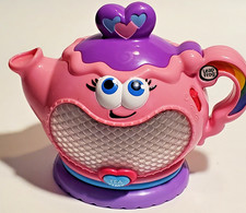 Leap Frog Musical Rainbow Tea Party Teapot/Kettle Light-Up Pink Purple.