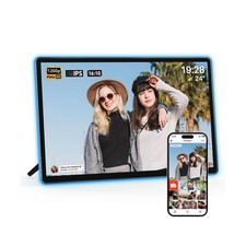 ApoloSign Neon Light Digital Picture Frame - 14" 2K FHD Display AI Color-Ch...