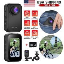 2K Mini Body Camera Wearable Action Cam UHD Thumb Size Hands-Free POV Cam