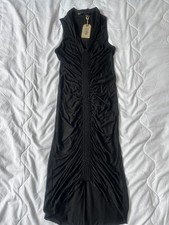Image of BNWT Allsaints spitafield Draw dress Size UK8/US4 ebony/ black 
