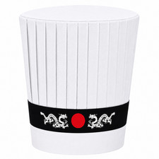 White Japanese Dragon Hibachi Chef Hat Set Red Teppanyaki Hibachi Chef Hat Set
