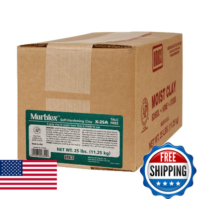 AMACO AMA47340B Marblex Self-Hardening Clay Gray 25 lbs