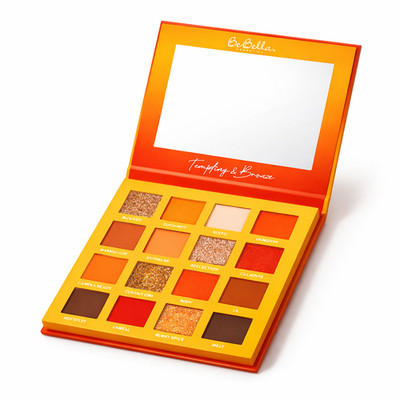 BeBella 16 Shade Orange Bronze Eyeshadow Palette Matte & Shimmer