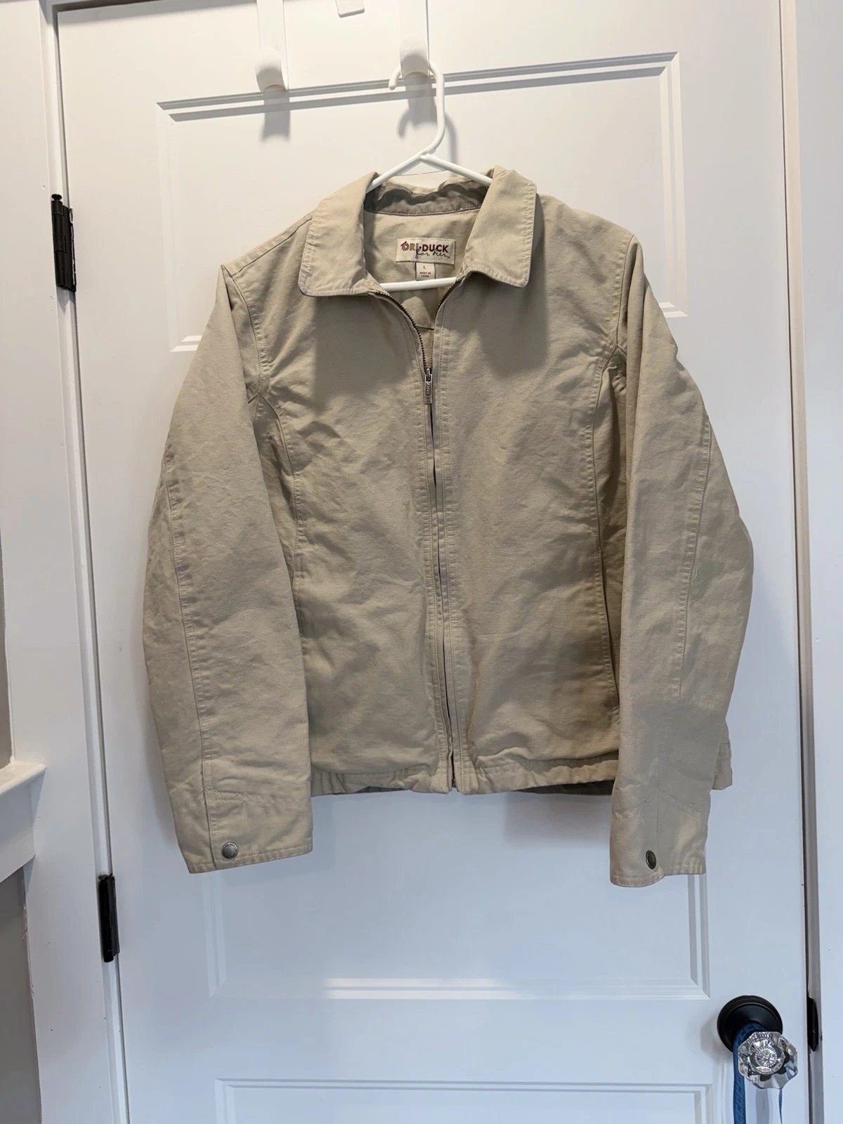 Dri Duck For Her Jacket Women's Large Khaki Utility Workwear Zip Outdoor